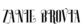 ZANIE BROVIA Font Image