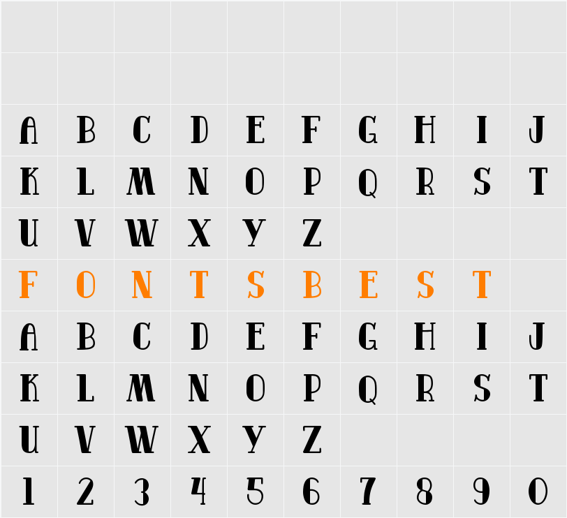 Quad Serif Character Map