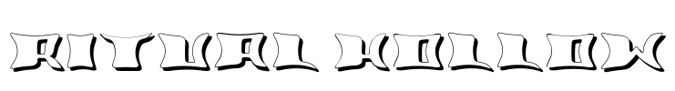 Ritual Hollow Font Image