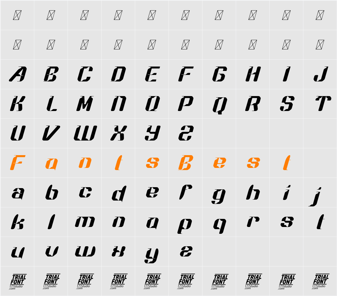 ARCADES RIVALRIES DEMO Character Map