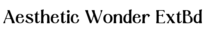 Aesthetic Wonder ExtBd Font Image