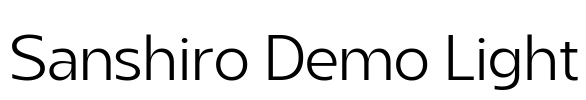 Sanshiro Demo Light Font Image