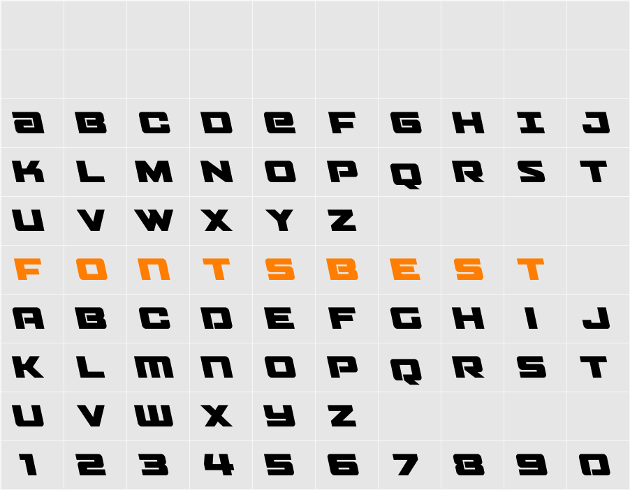Power Broker Leftalic Character Map