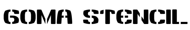 Goma Stencil Font Image