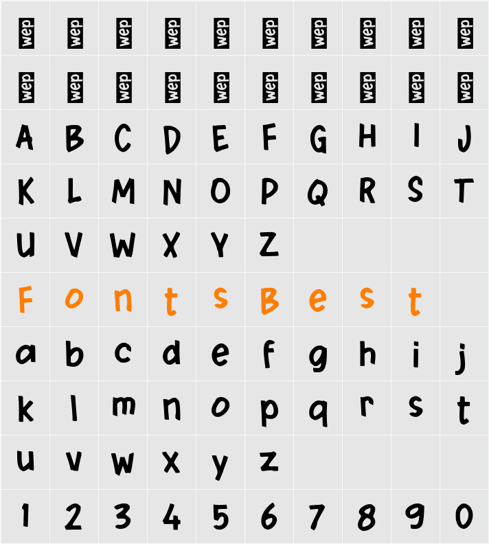 j Jadi Gini Character Map