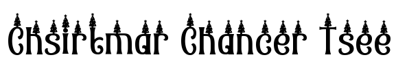 Christmas Chances Tree Font Image