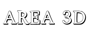 AREA 3D  Font Image
