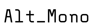 Alt_Mono Font Image
