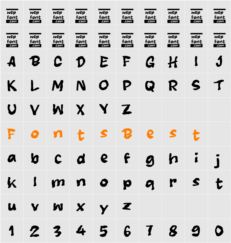 Obagety Character Map