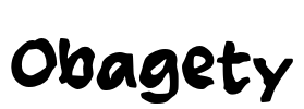 Obagety Font Image