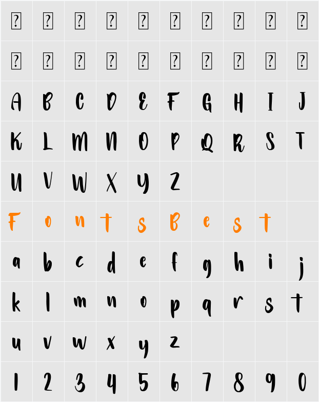 Luckitto Character Map