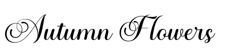 Autumn Flowers Font Image