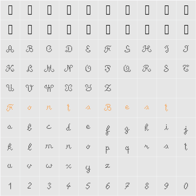 ACSF Expressive light Character Map