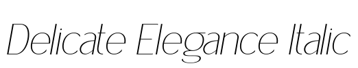 Delicate Elegance Italic Font Image