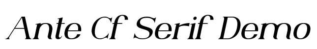 Ante Cf Serif Demo Font Image