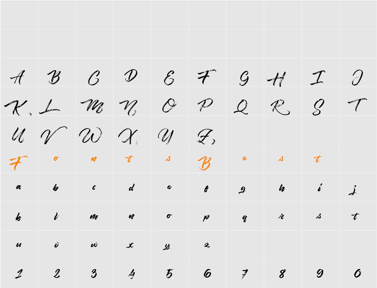 Angelow Character Map