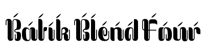 Batik Blend Four Font Image