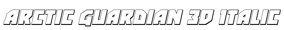 Arctic Guardian 3D Italic Font Image
