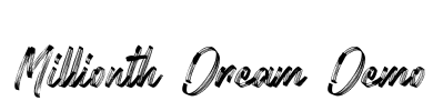 Millionth Dream Demo Font Image