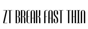 ZT Break Fast Thin Font Image