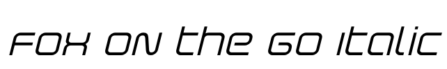 Fox on the Go Italic Font Image