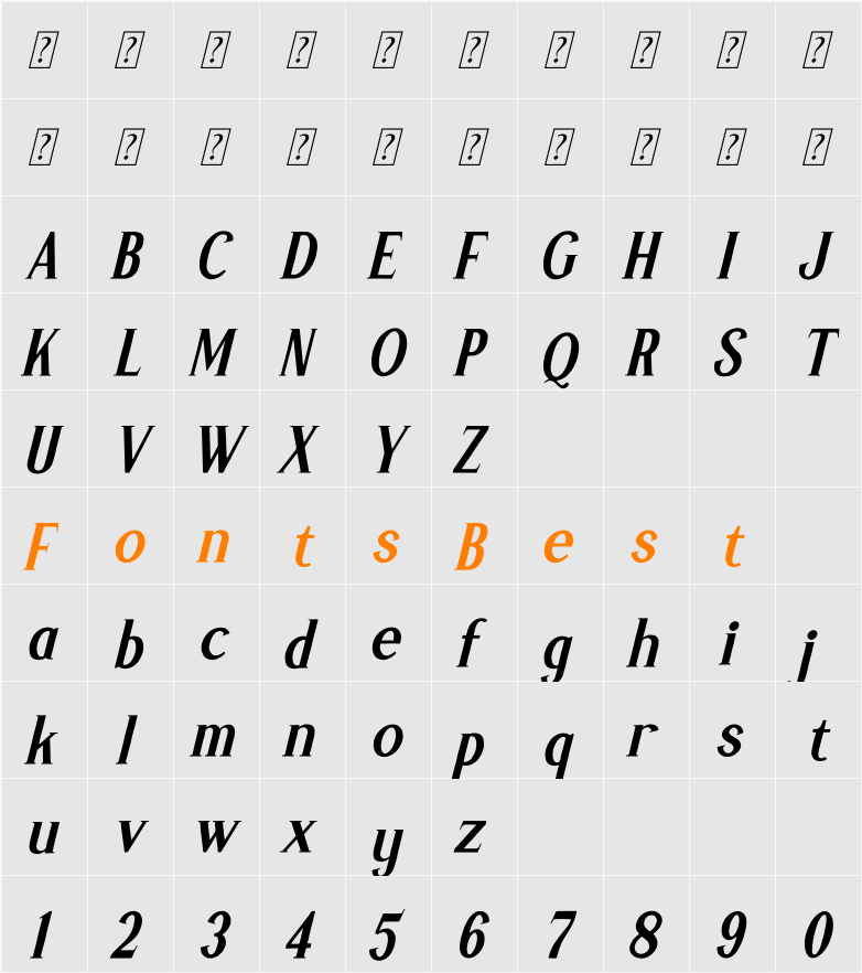 The Boqke Character Map