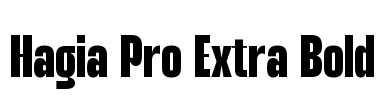 Hagia Pro Extra Bold Font Image