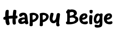 Happy Beige Font Image