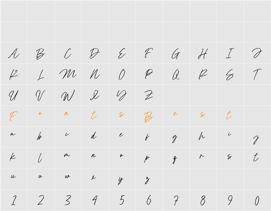 Normal Character Map