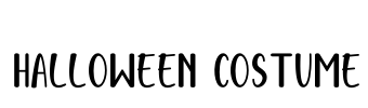 Halloween Costume Font Image
