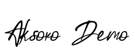 Aksoro Demo Font Image