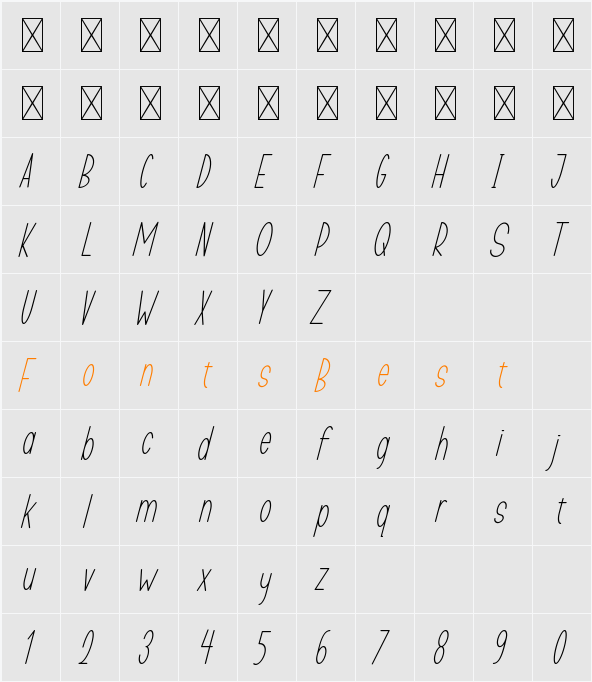 TASTY COOKIES Character Map