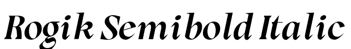 Rogik Semibold Italic Font Image