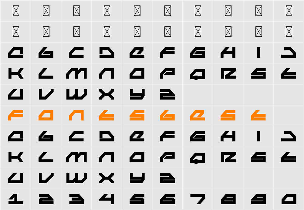 MAKQU Character Map