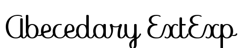 Abecedary ExtExp Font Image