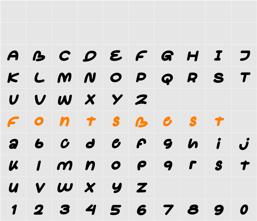 Cokobar Character Map