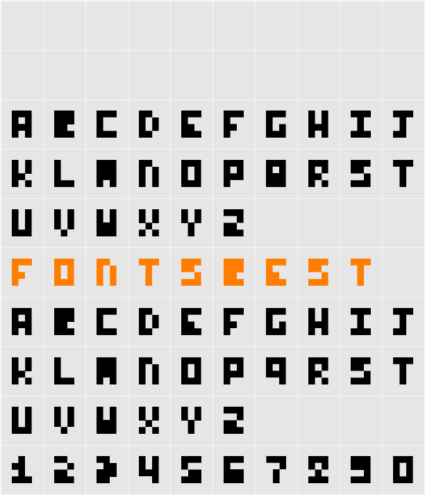 Trial 3x4 Character Map