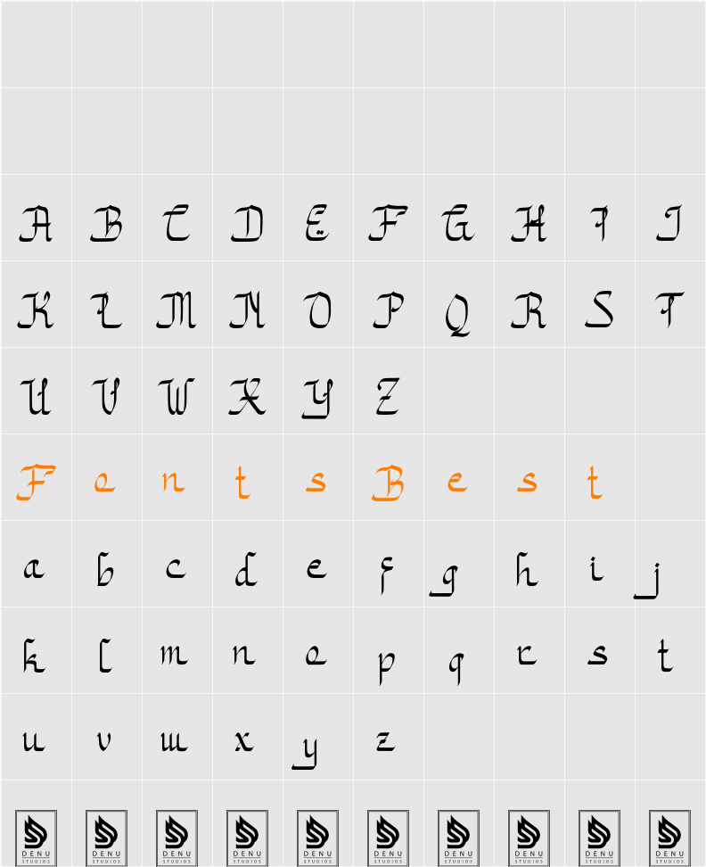 Mahyatti Character Map