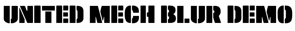 United Mech Blur Demo Font Image