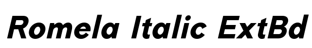 Romela Italic ExtBd