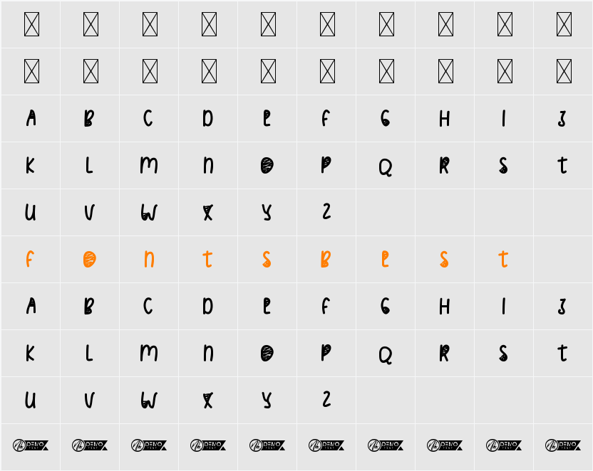 Holy SummerDemo Character Map