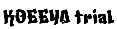 KOEEYA trial Font Image