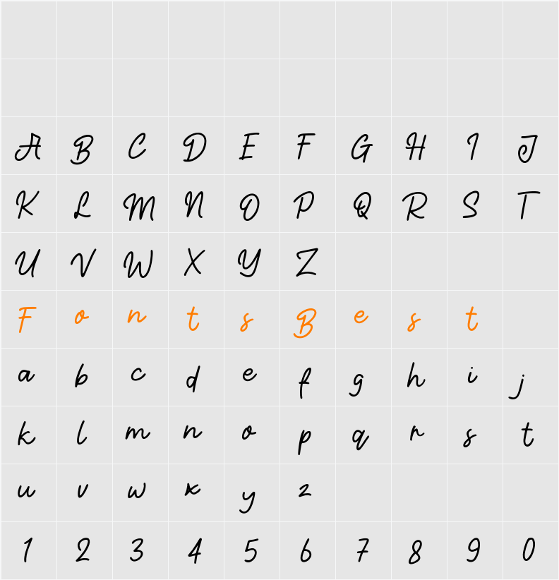 Whitenice Character Map