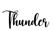 Thunder Font Image