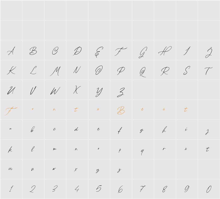 Demo Lovely Britney Character Map