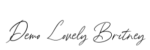Demo Lovely Britney Font Image