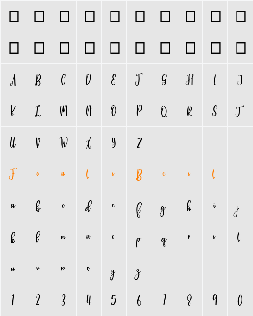 Notebook Planner Character Map