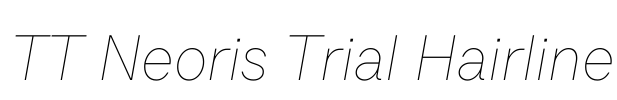 TT Neoris Trial Hairline Font Image