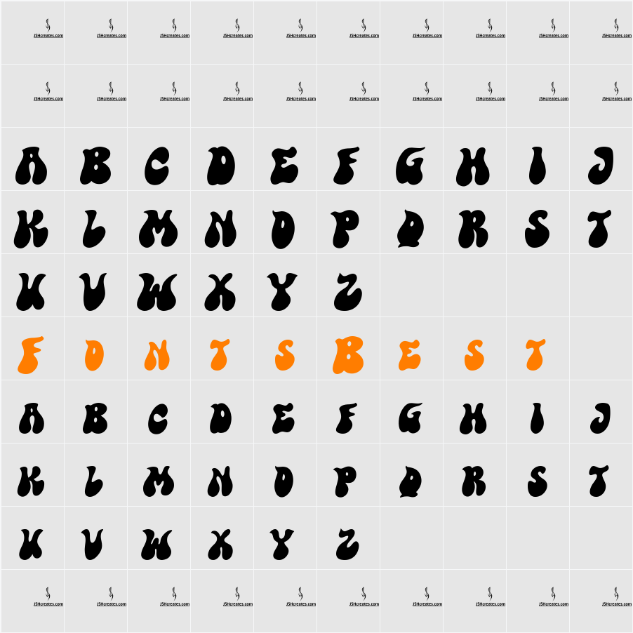 Retro Clock Character Map
