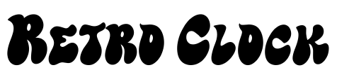Retro Clock Font Image